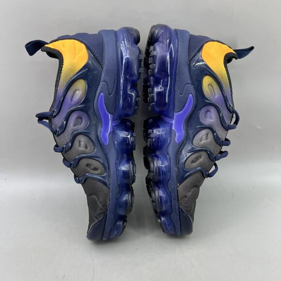 Nike Air Vapormax Plus Running Shoes Women Size 7.5 Black Yellow Comfort Sneaker - Picture 6 of 8